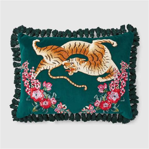 gucci pillow tiger|gucci tiger print.